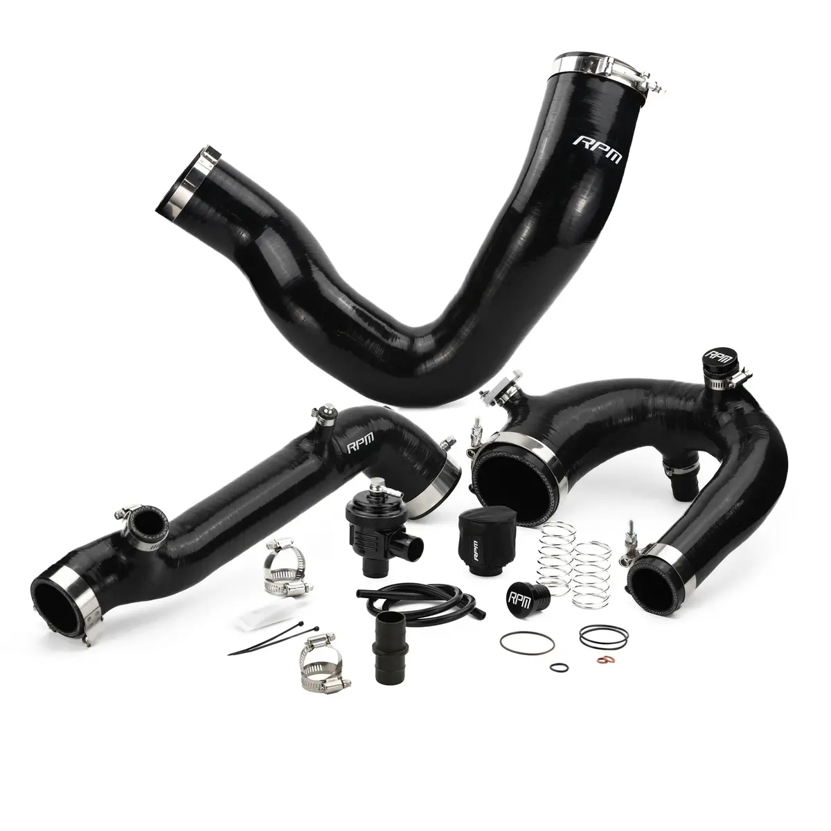 Rpm Polaris Rzr Turbo R & Pro Xp/S Turbo Silicone Intake J-Tube, Charge Tube W/ Bov, & Intake Tube Kit 1