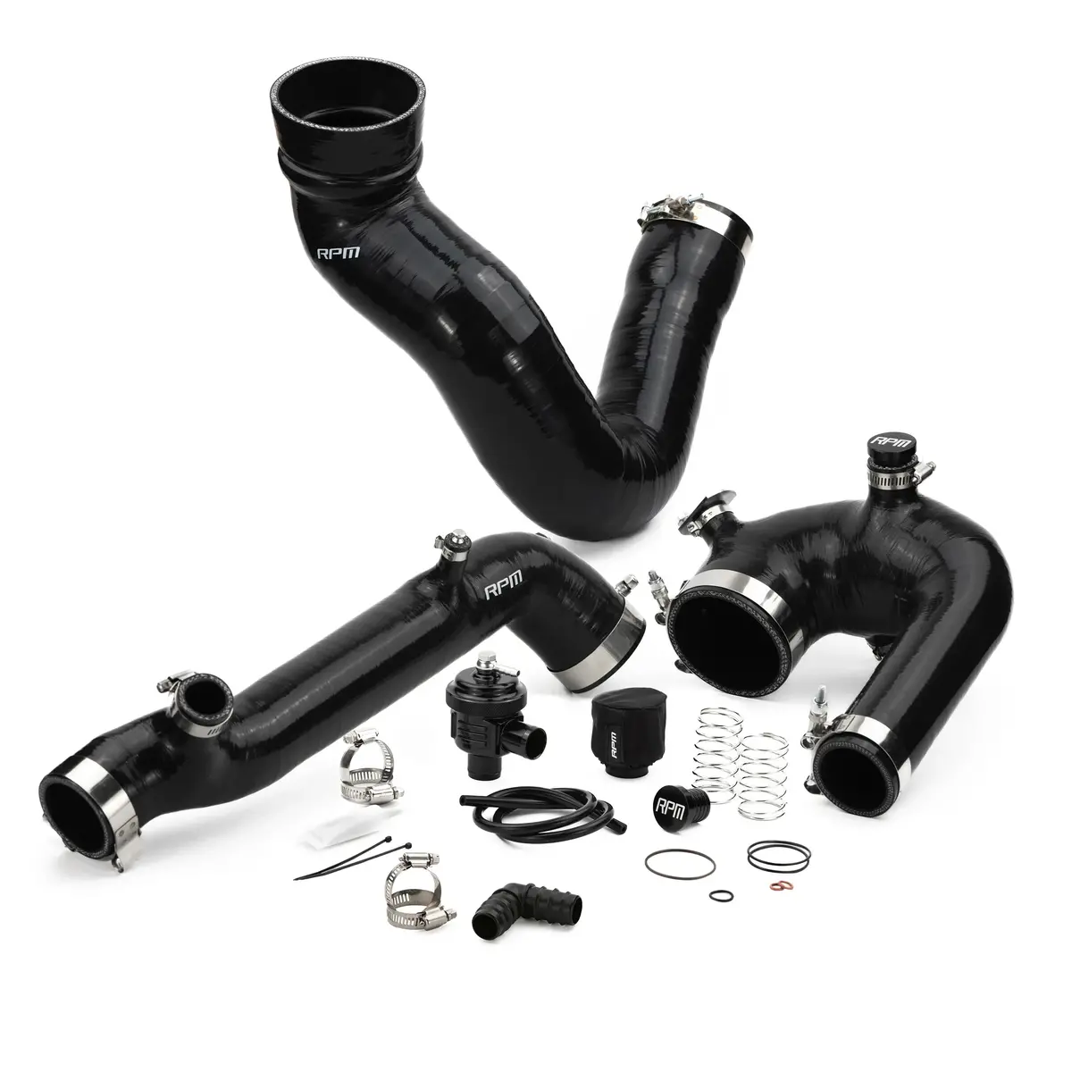 Rpm Polaris Rzr Xp Turbo, Turbo S Silicone Intake J-Tube, Charge Tube W/ Bov, & Intake Tube Kit 1