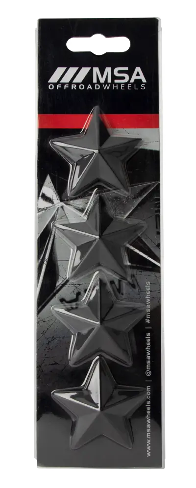 Msa Star Logo - Black (4Pk) - Msa Wheels - Star-Black 1