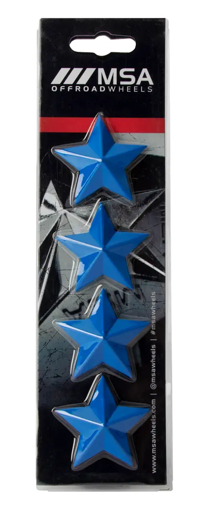 Msa Star Logo - Blue (4Pk) - Msa Wheels - Star-Blue 1