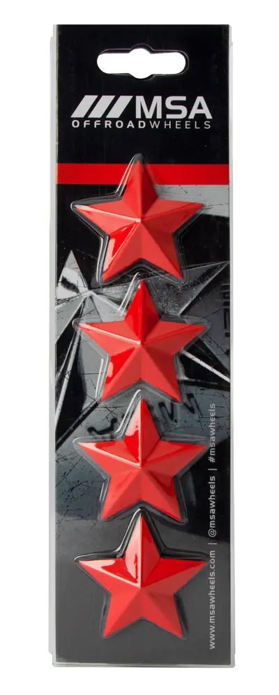 Msa Star Logo - Red (4Pk) - Msa Wheels - Star-Red 1