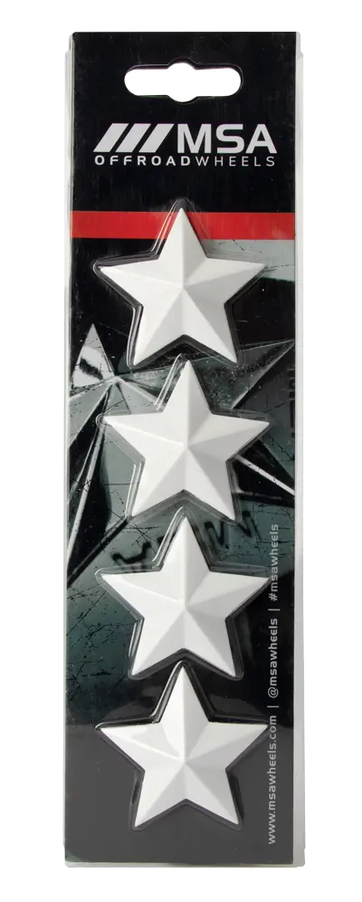Msa Star Logo - White (4Pk) - Msa Wheels - Star-White 1