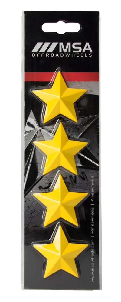 Msa Star Logo - Yellow (4Pk) - Msa Wheel - Star-Yellow 1