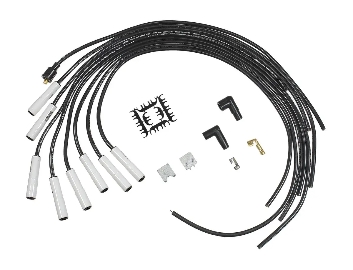 Accel 9000C Extreme Ceramic Spark Plug Wire Set – Low-Resistance, Heat-Shielded 1