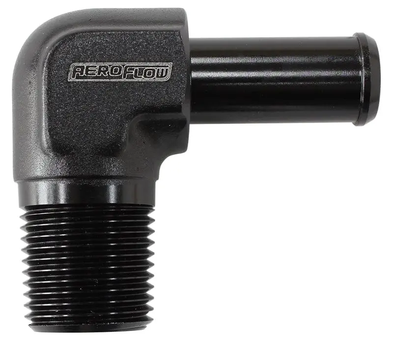 Male Npt To 90-Degree An Hose Barb Fitting – Black Anodized 1