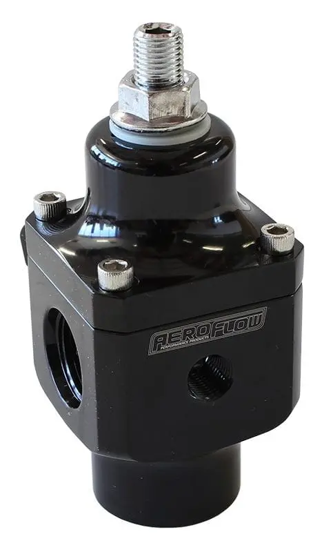 Black Billet Aluminum 2-Port Carburetor Fuel Pressure Regulator With -8 Orb Fittings – Af66-2047Blk 1