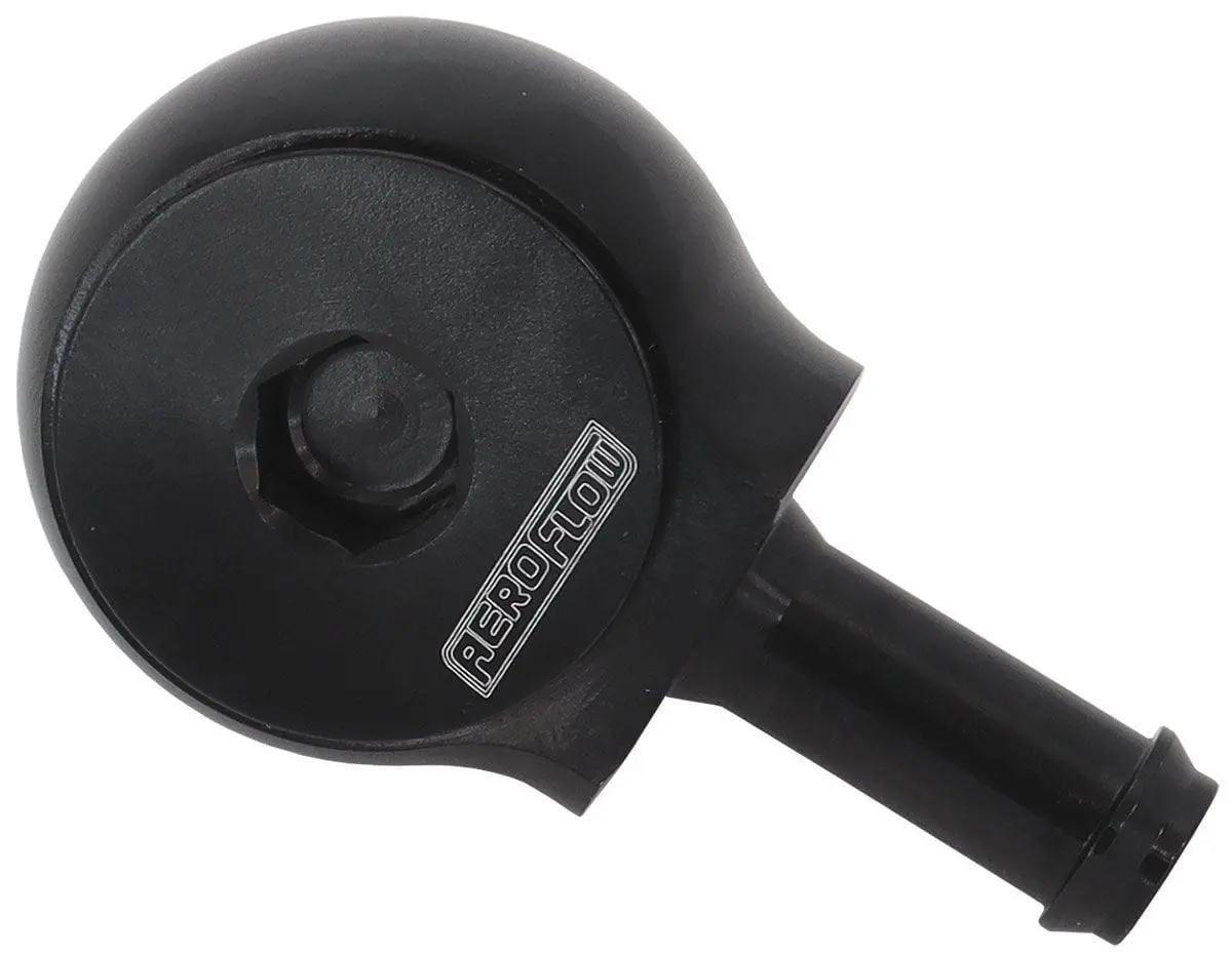 Af959-06-08Blk Low-Profile 90° Fitting: -8Orb To 3/8" Barb 1
