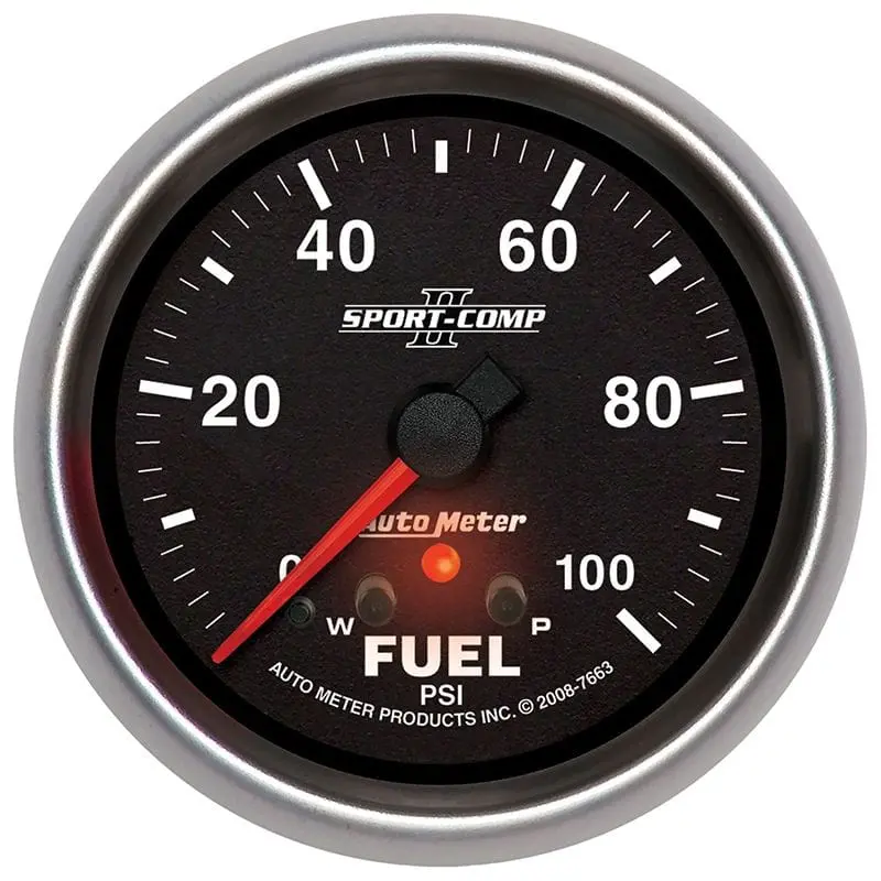 Autometer Sport-Comp Ii Fuel Pressure Gauge With 2-1/16" Dial 1