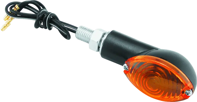 Bikemaster Ministalk Marker Light Oval - Black/Amber 1