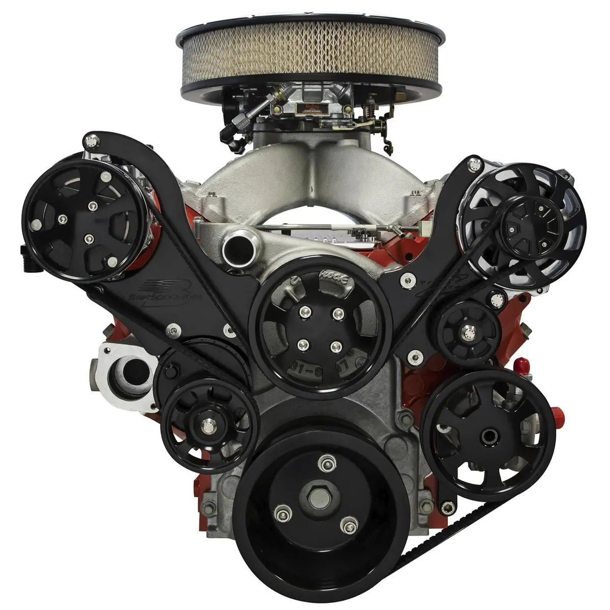 Billet Specialties Blk13450Pa Tru Trac Serpentine Drive System With A/C 1
