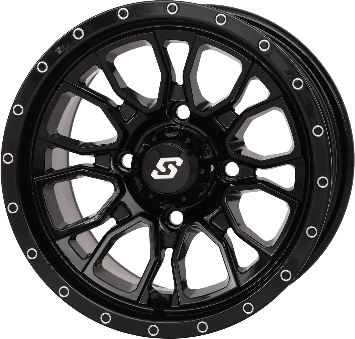 Fusion Wheel 12X7 5+2 4/110 Gloss Black - 570-9125 1