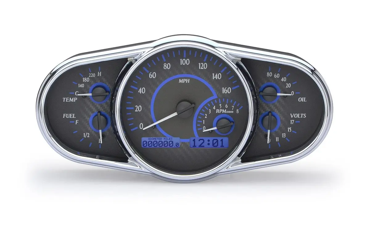 Dakota Digital Vhx-1016-C-B Gauge Cluster – Elliptical Analog Dash System 1