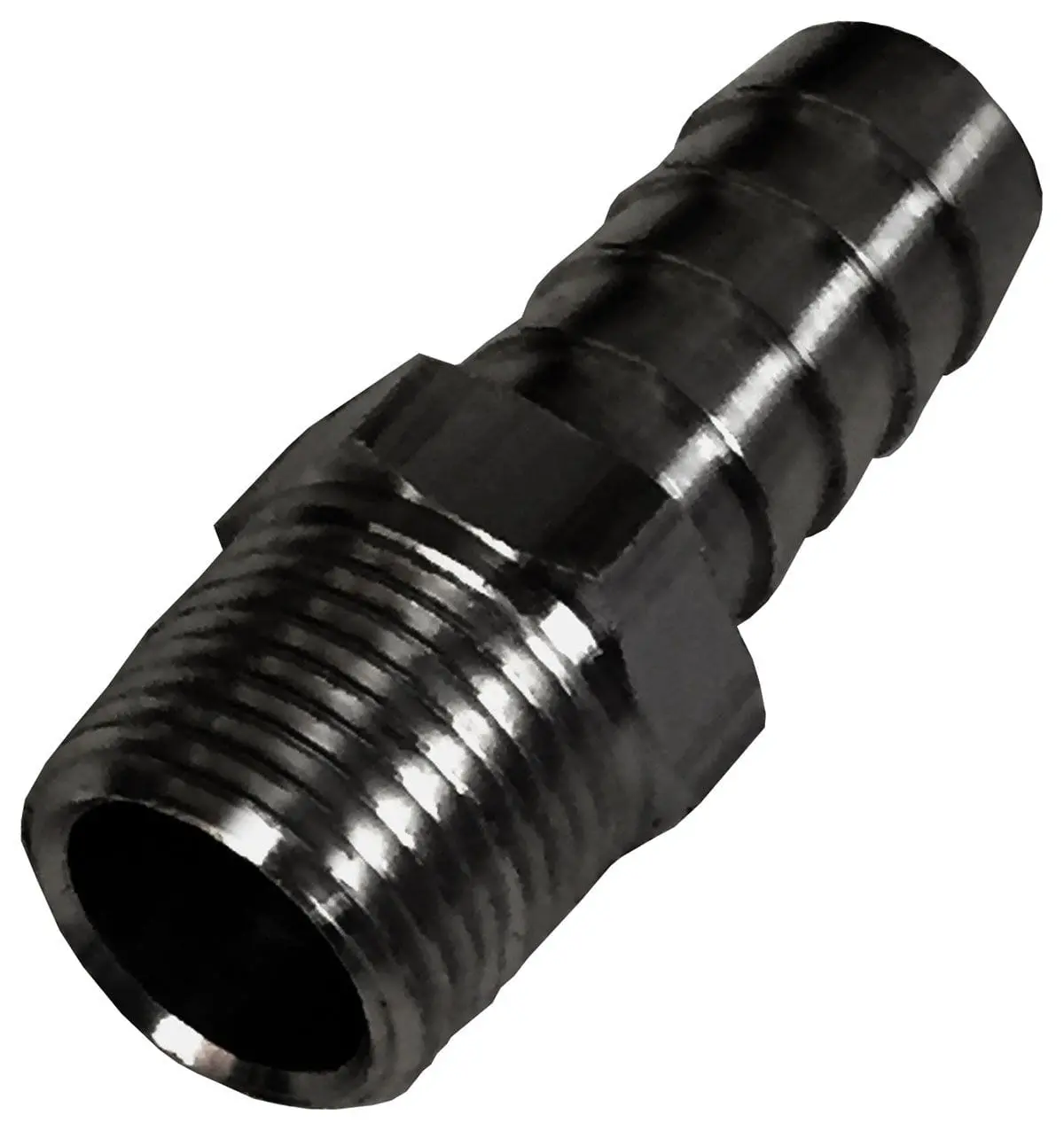Derale Dp98102 3/8" Npt Male To 1/2" Barb Straight Hose Fitting 1