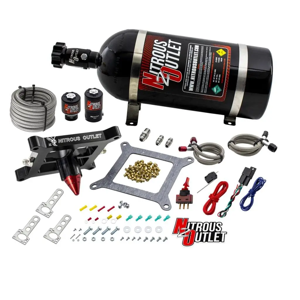 Nitrous Outlet 00-10600-Gen3-10 Gen Iii 4150 Nitrous Plate System For Carbureted Engines 1