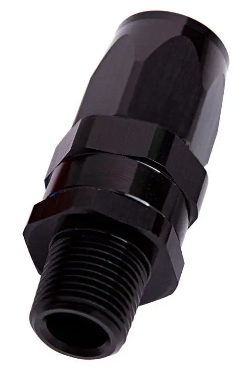 1/8" Npt Male Taper Swivel Straight Hose Fitting For -6An Lines (Af830-06-02Blk) 1