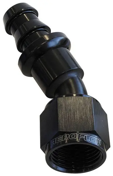 400 Series Push-Lock Hose End – 30° Swivel, -10An, Black Finish (Af417-10Blk) 1