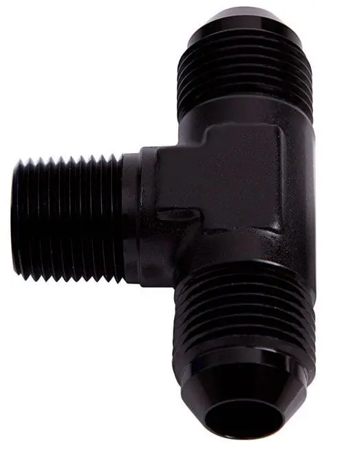 Af825-04Blk 1/8" Npt To -4 An Swivel Fitting Tee Adapter 1