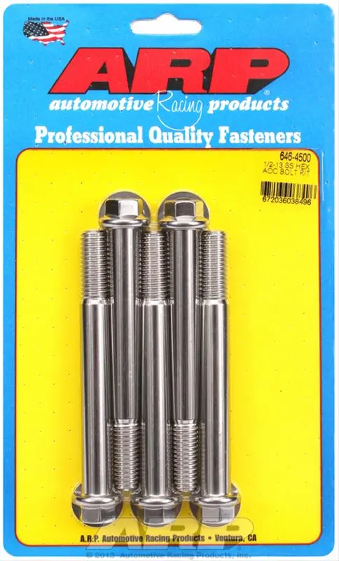Arp Stainless Steel Bolts – High-Tensile Fasteners For Critical Applications (646-4500) 1