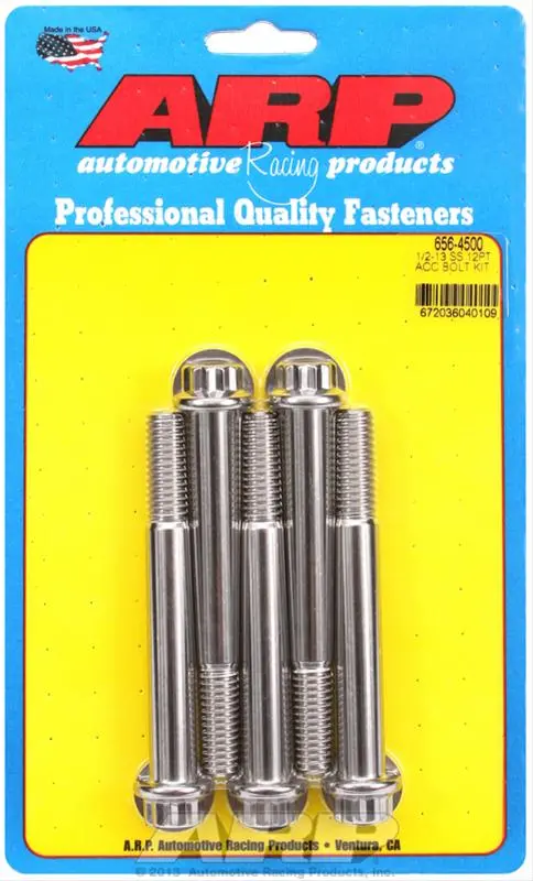 Arp Stainless Steel High-Tensile Bolts – Corrosion-Resistant Fastening Solution (656-4500) 1
