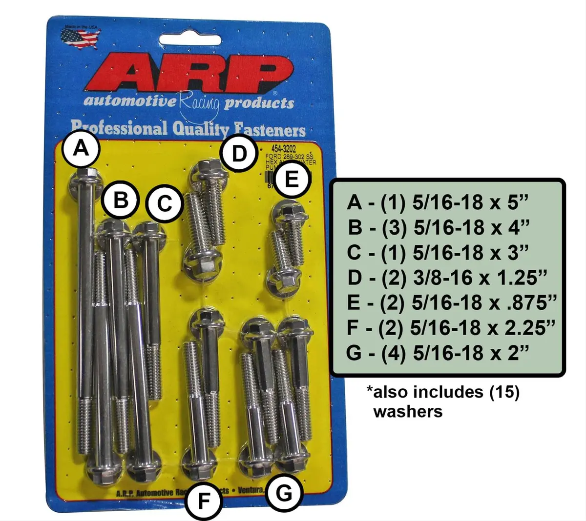 Arp Timing Cover Bolt Kit 454-3202 1