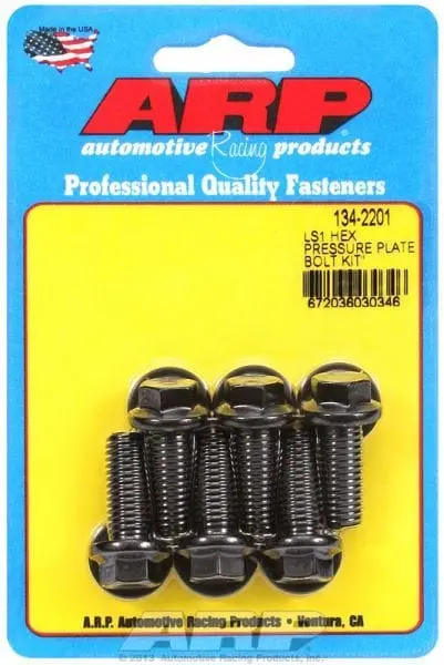 Arp Pressure Plate Bolt Kit – Hex Head, Black Oxide Finish, High-Strength Alloy 1