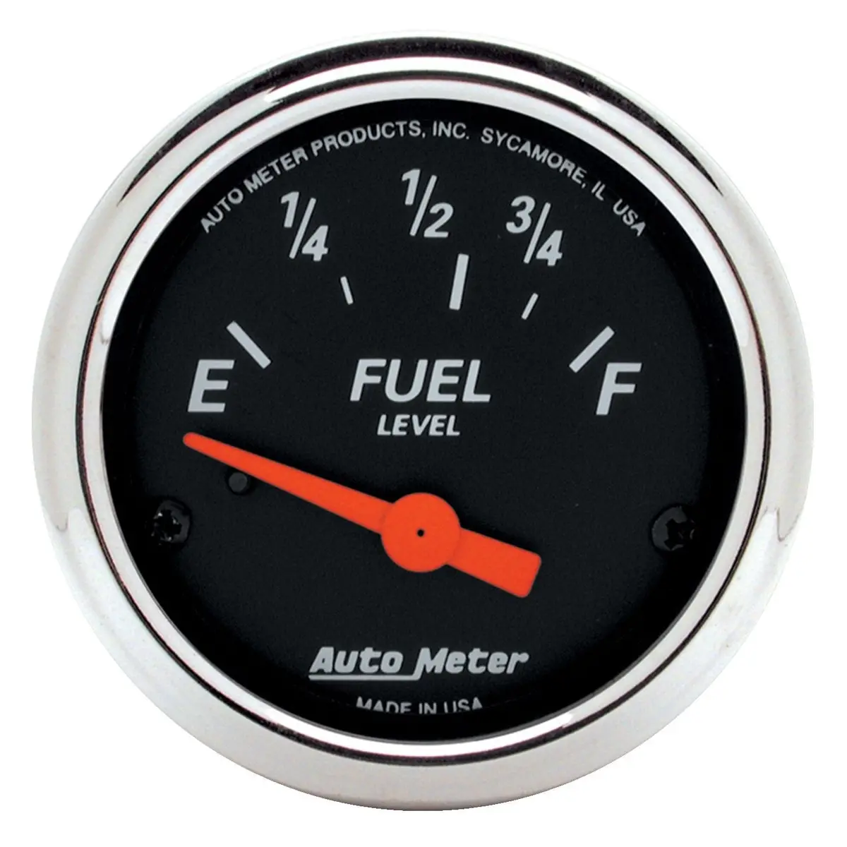 Designer Black Series Fuel Level Gauge – Chrome Bezel, Analog Display (Au1423) 1