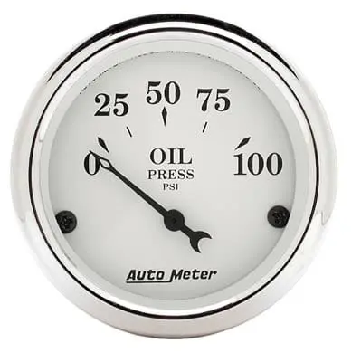 Autometer 1628 Old Tyme White Series Gauge Set – Retro-Inspired Analog Instrumentation 1