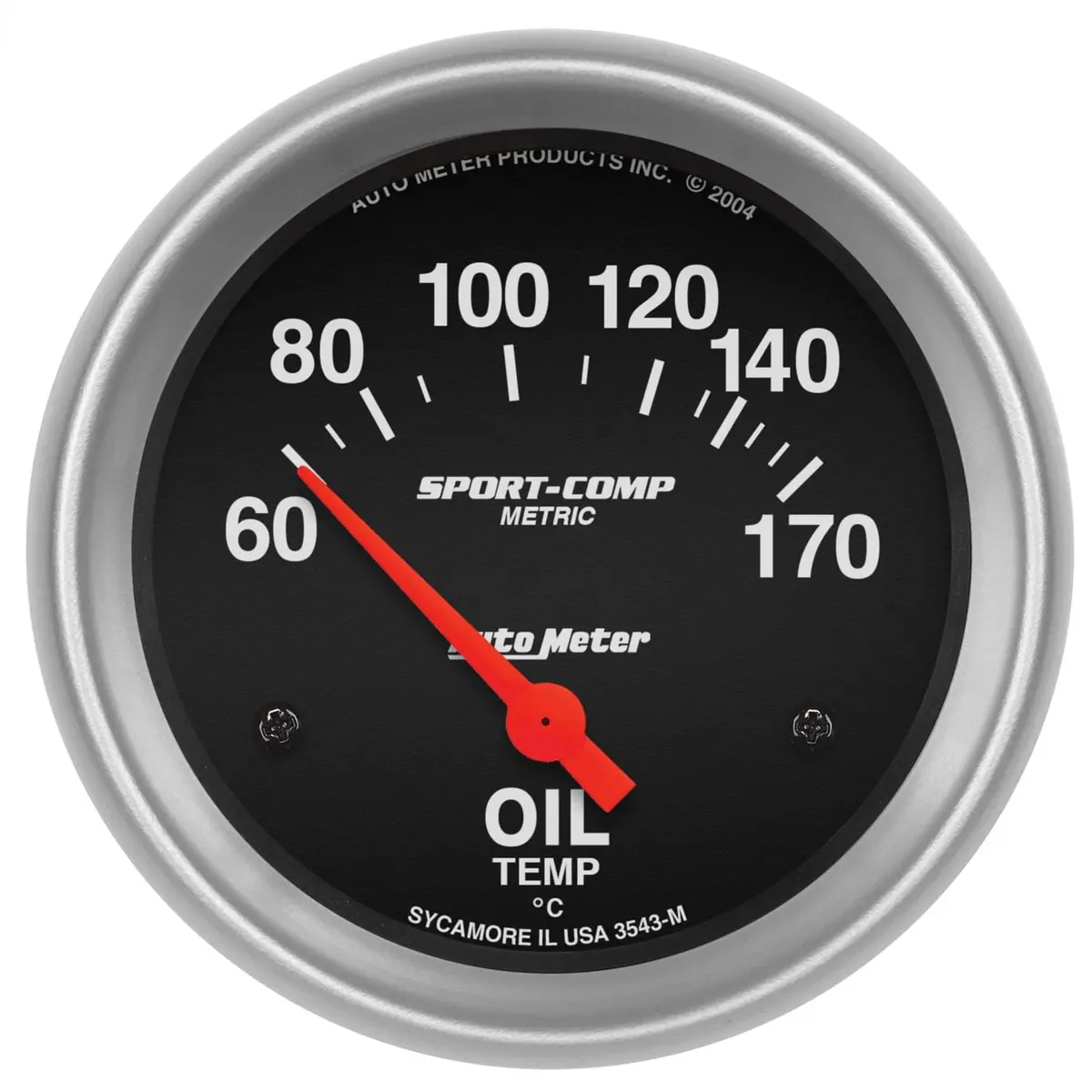 Autometer Sport-Comp Analog Gauge Kit — 2-1/16" Dial, Black Face (3543-M) 1