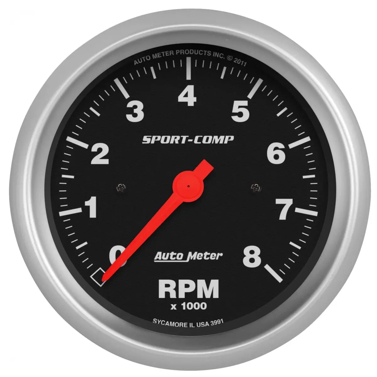 Autometer Sport-Comp 3991 Tachometer – 5-Inch Black Dial With White Needle 1