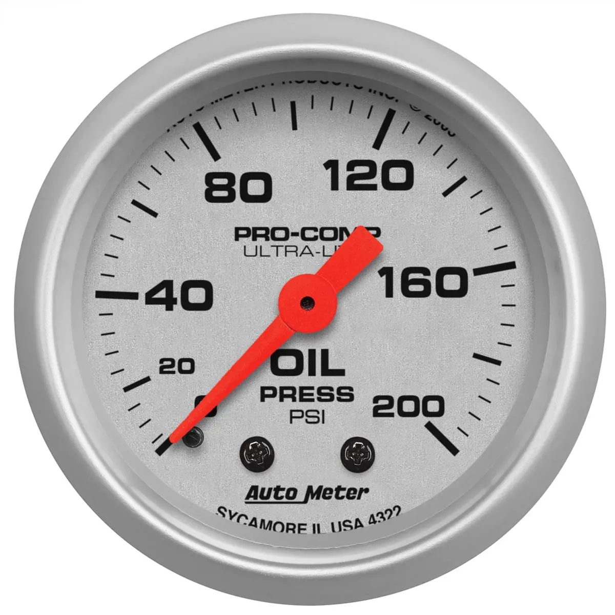 Autometer Ultra-Lite Analog Gauge – Model 4322 1