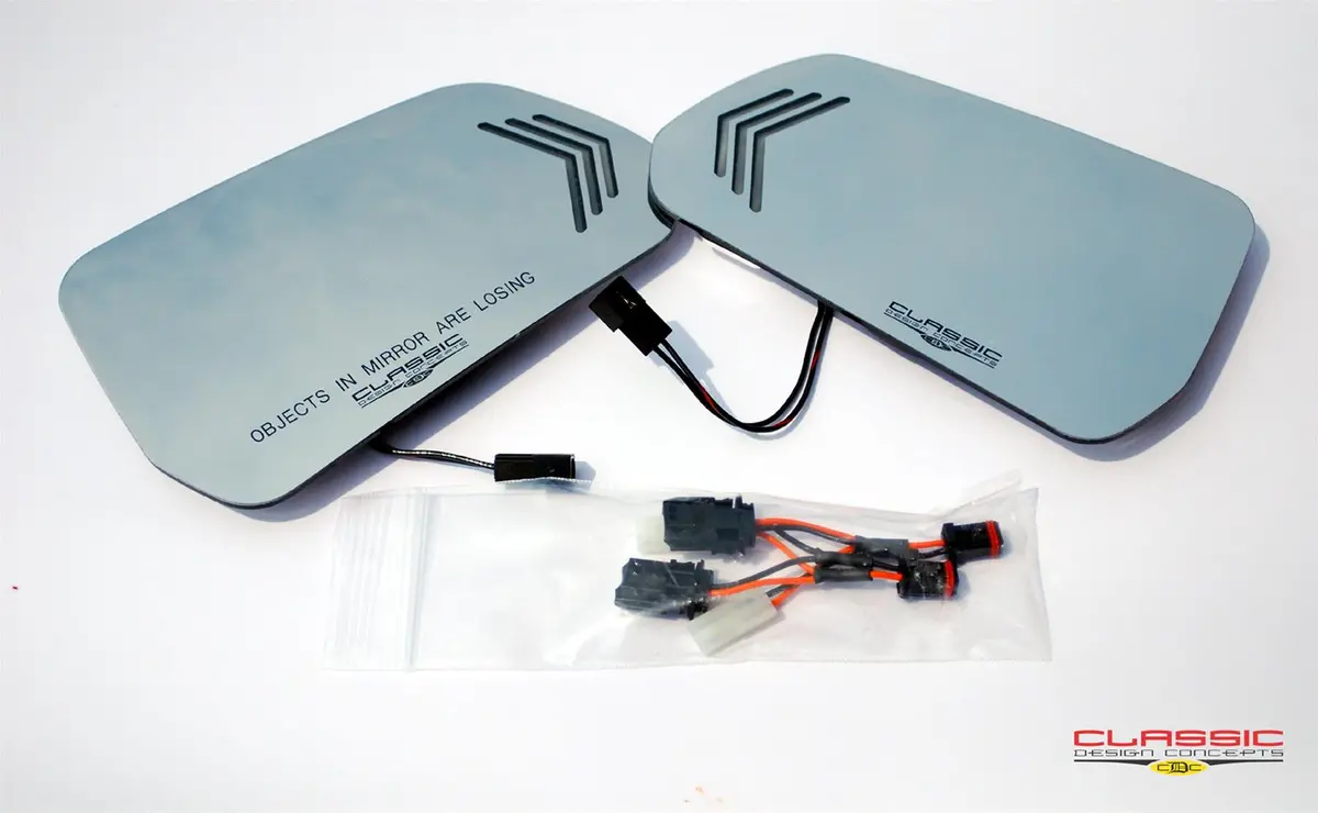 Classic Design Concepts Directional Side Mirrors For Mustang – Chrome Finish, 1511-7053-01C 1