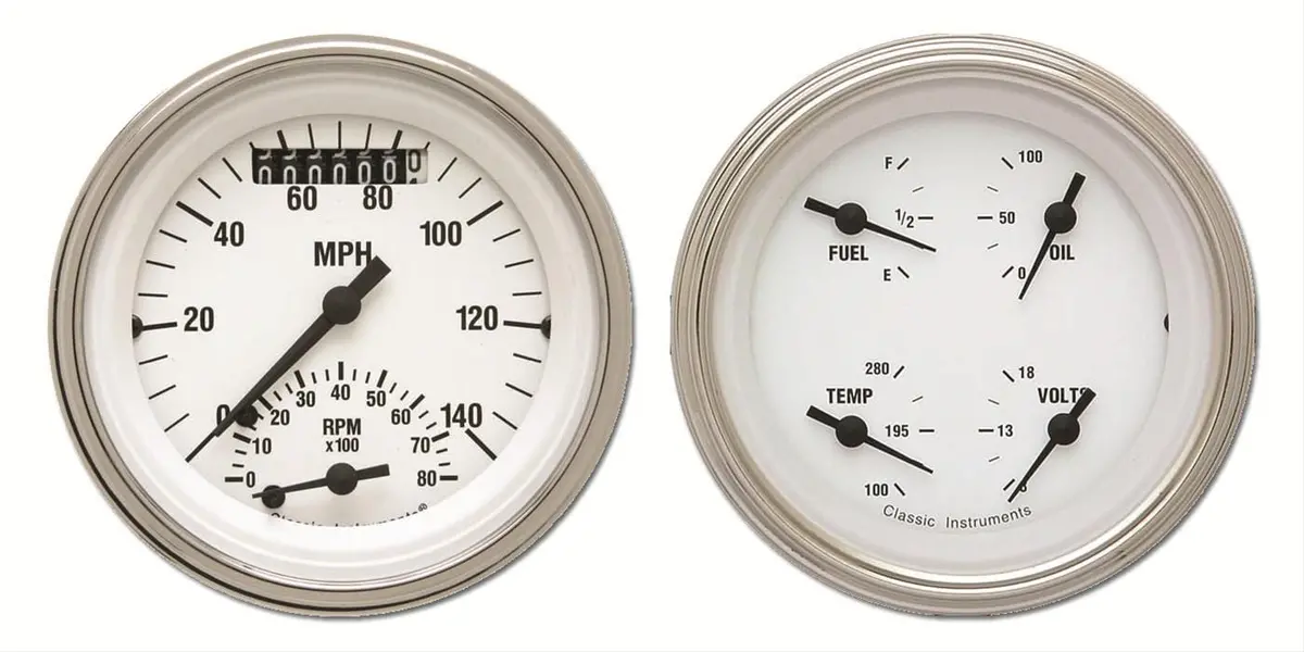 Classic Instruments White Hot Series Analog Gauge Set – Wh32Slf 1