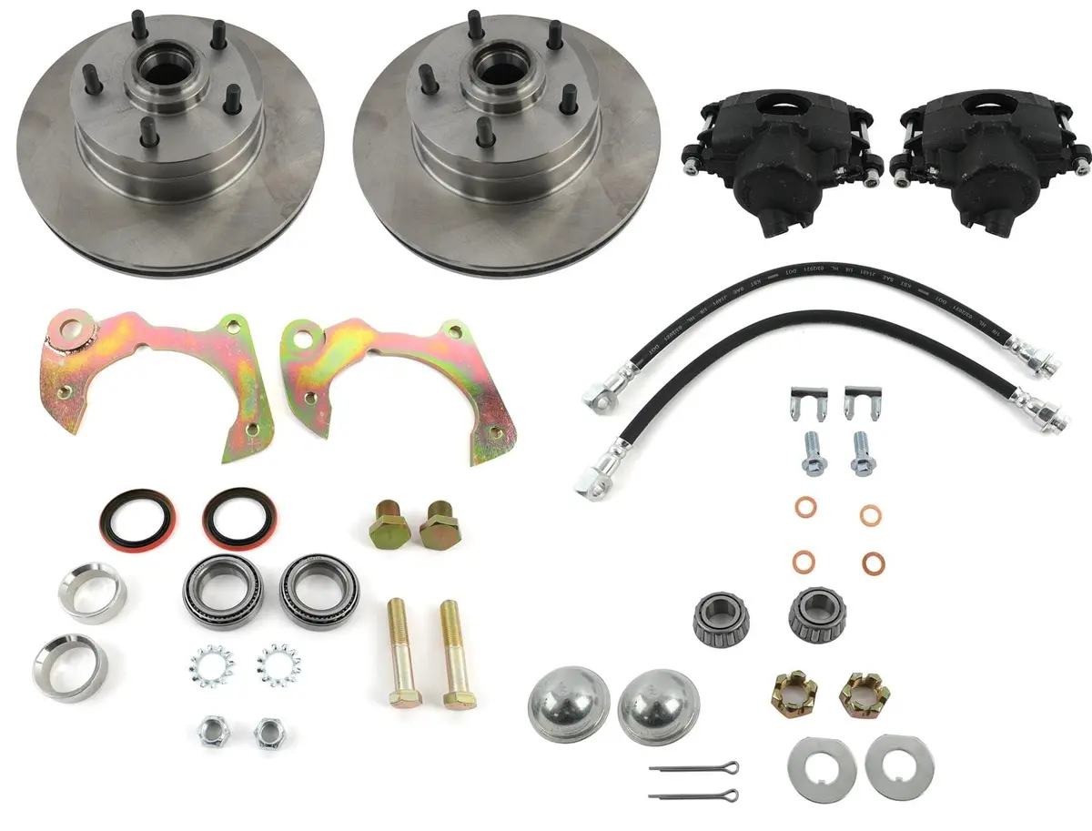 Classic Performance Front Disc Brake Conversion Kit — Complete Bolt-On System With Calipers & Rotors (6370Wbk-5) 1