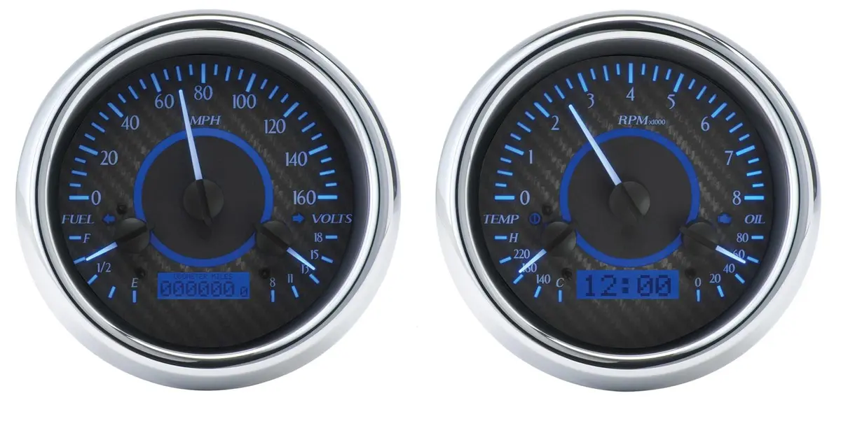 Dakota Digital Vhx-47C-Pu-C-B Analog Gauge System – Direct-Fit Classic Truck Dash Upgrade 1