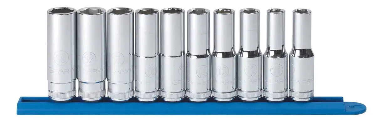 Gearwrench Deep Socket Set – 1/2-Inch Drive 6-Point Metric Tool Kit 1