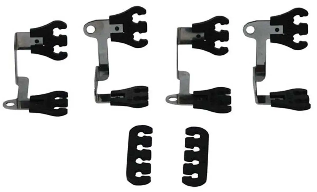 Show Car Spark Plug Wire Separators – 7–9Mm Diameter, Black Anodized Aluminum 1