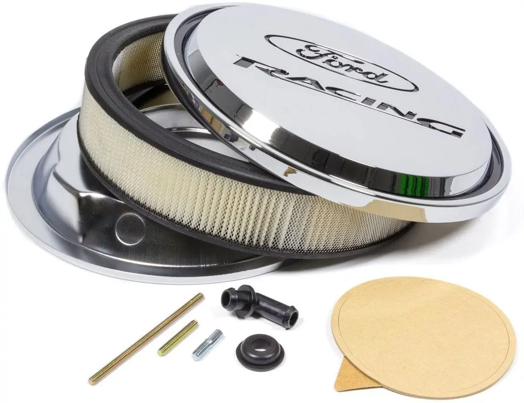 Ford Racing Chrome Slant-Edge Air Cleaner Assembly – Classic Muscle Car Style 1
