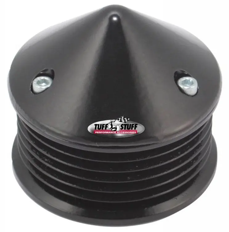 Black Bullet Nose Alternator Pulley – Lightweight Anodized Aluminum Drive Pulley 1