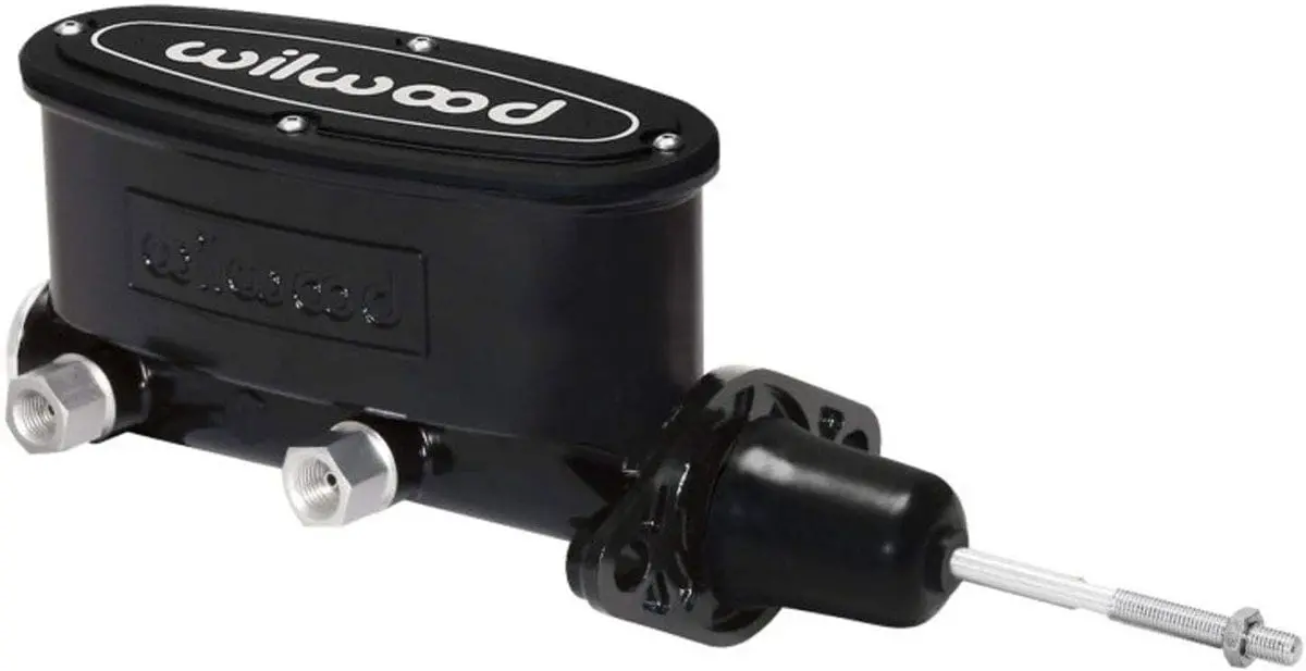 7/8" Black Aluminum Tandem Chamber Master Cylinder With Push Rod Wb260-9439-B 1